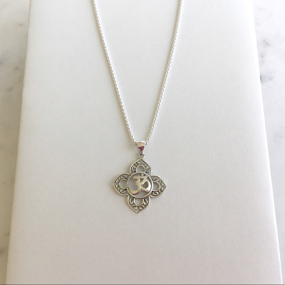 Sterling Silver Om Necklace - Picture 2 of 15